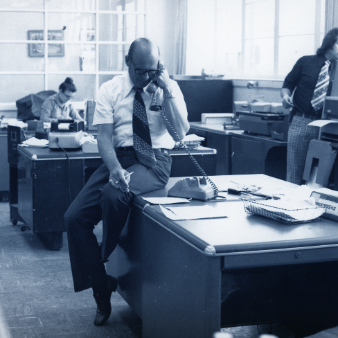 historic image of RSL office employee circa 1960s